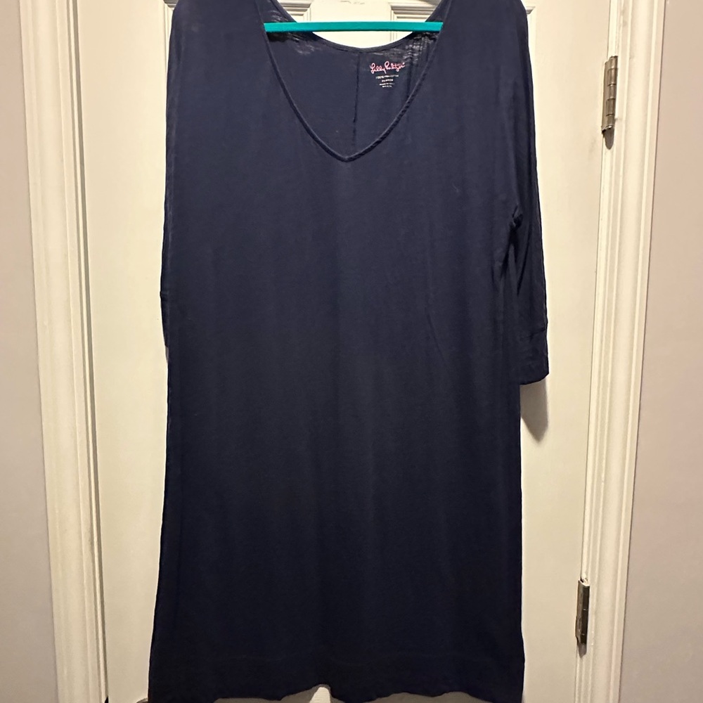 Lilly Pulitzer Navy V-Neck Tunic Dress